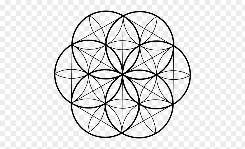 Symbol Sacred Geometry Overlapping Circles Grid Vesica Piscis PNG