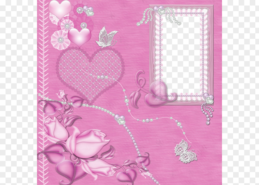 Warm Pink Frame Picture Film Clip Art PNG