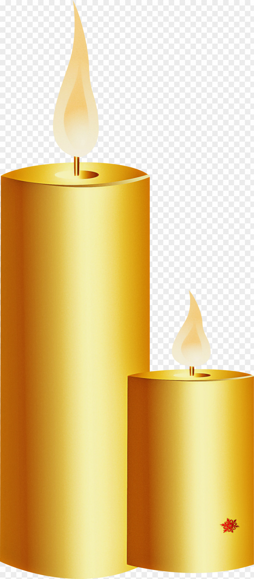 Candle Lighting Wax Yellow Cylinder PNG