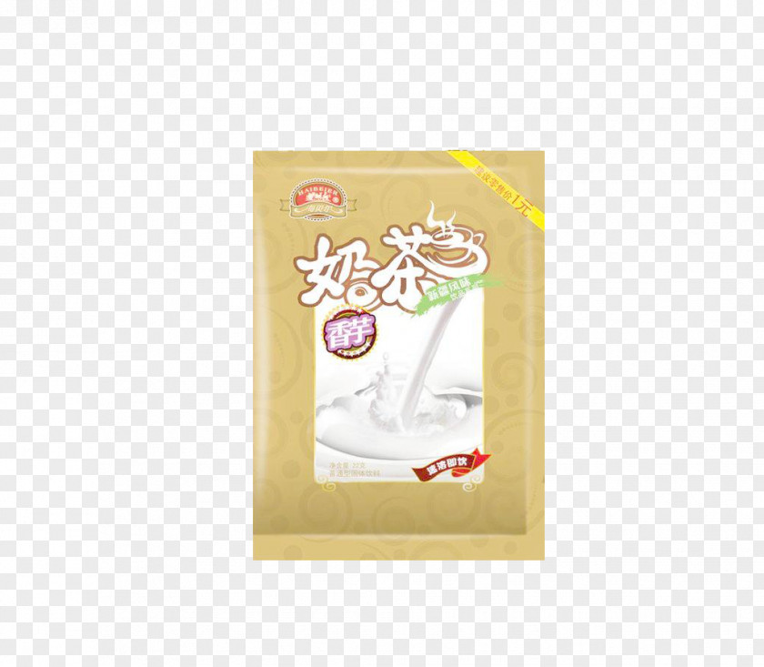 Instant Tea Taro Milk Paper Drink PNG