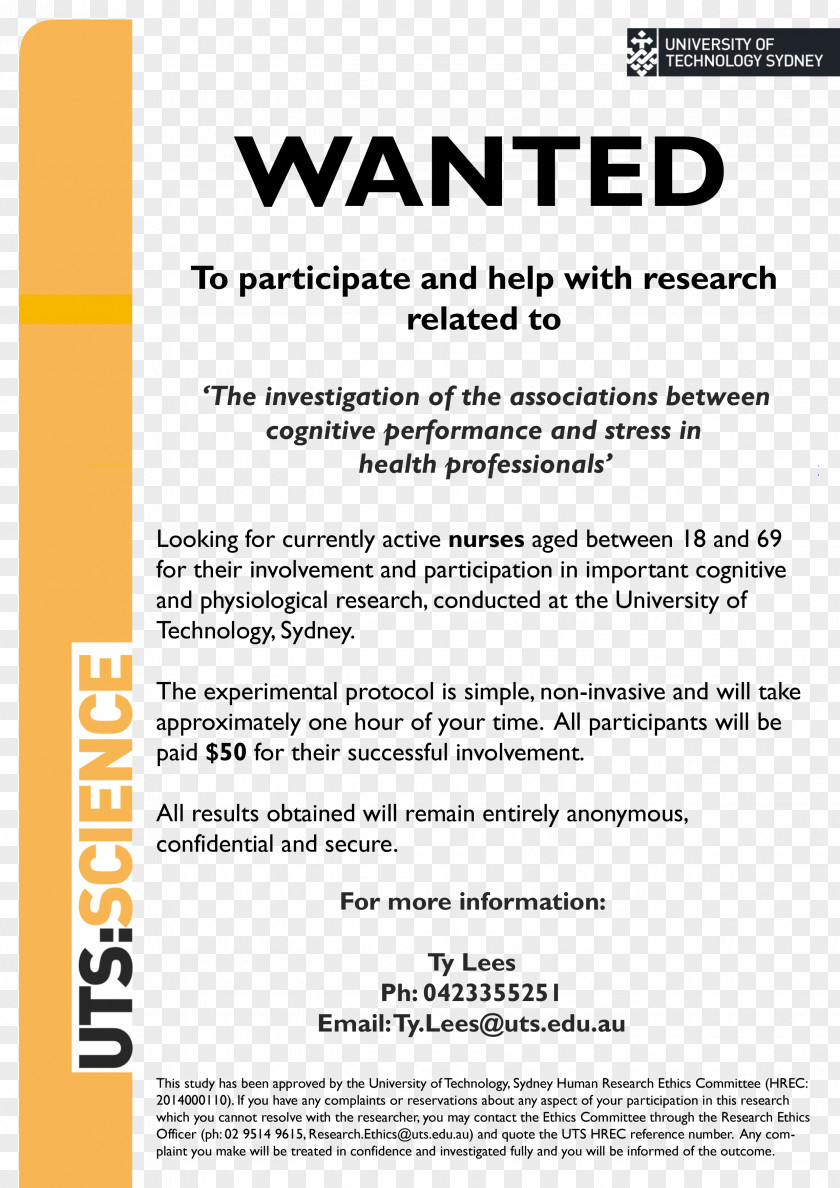 Recruitment Posters Human Subject Research Document Patient PNG