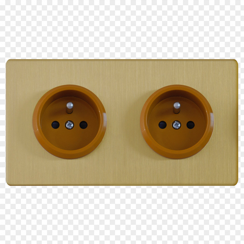 Brushed Gold Schuko AC Power Plugs And Sockets CEE 7/5 Dimmer Electrical Switches PNG