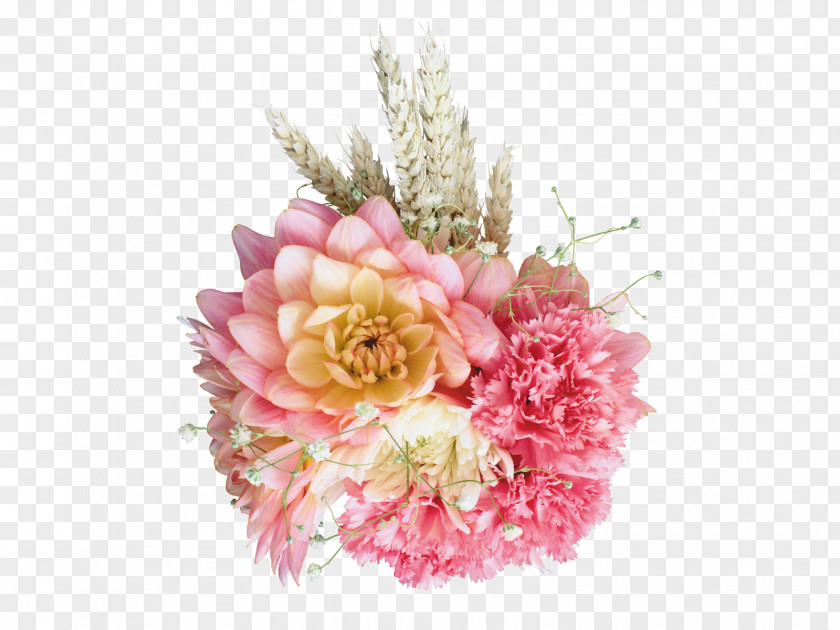 Floral Bouquet Carnation Flower Design PNG