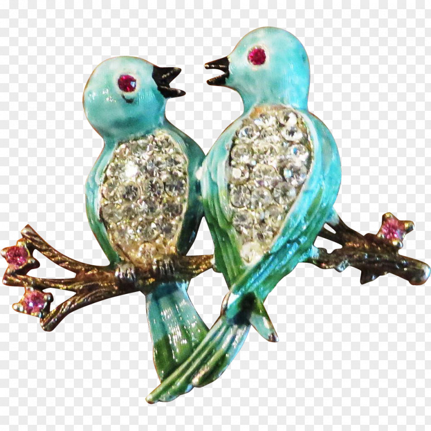 Love Bird Turquoise Jewellery Gemstone Brooch PNG