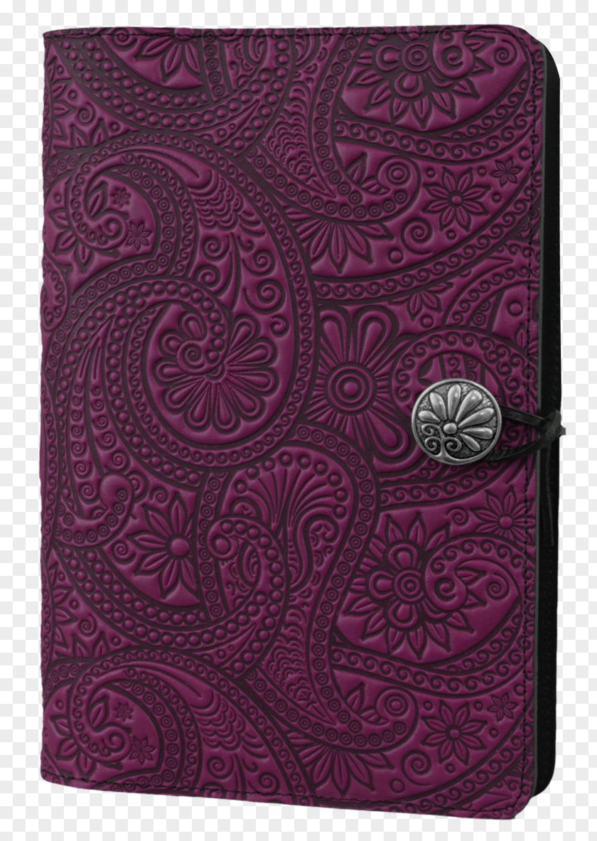 Mid-cover Design Paisley Notebook Leather Purple PNG