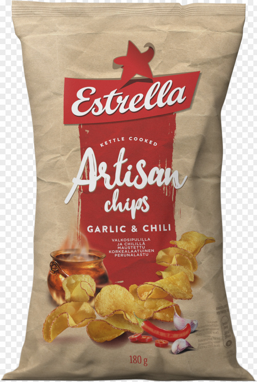 Garlic Potato Chip Estrella Kettle Foods Sea Salt Flavor PNG