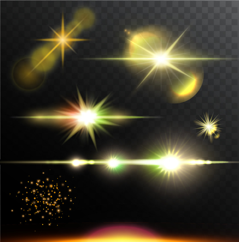 Shine Light Effect Vector PNG