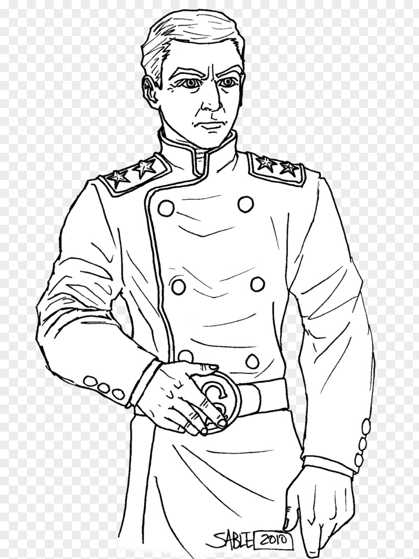 Soldier Drawing Military Uniform Line Art Sketch PNG