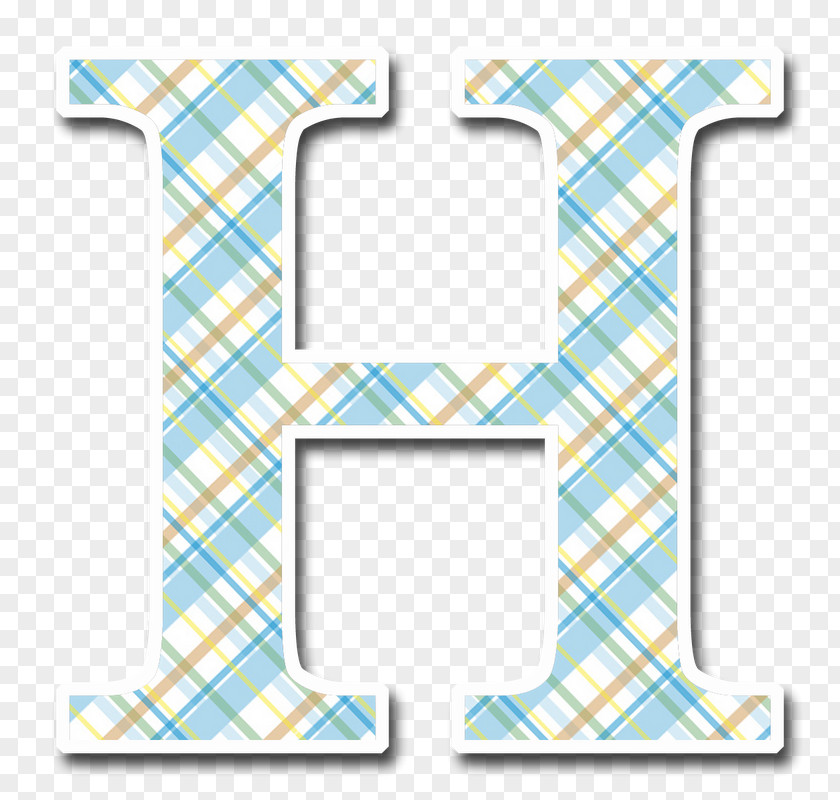Blue Plaid Alphabet Letter Tartan Check Pattern PNG