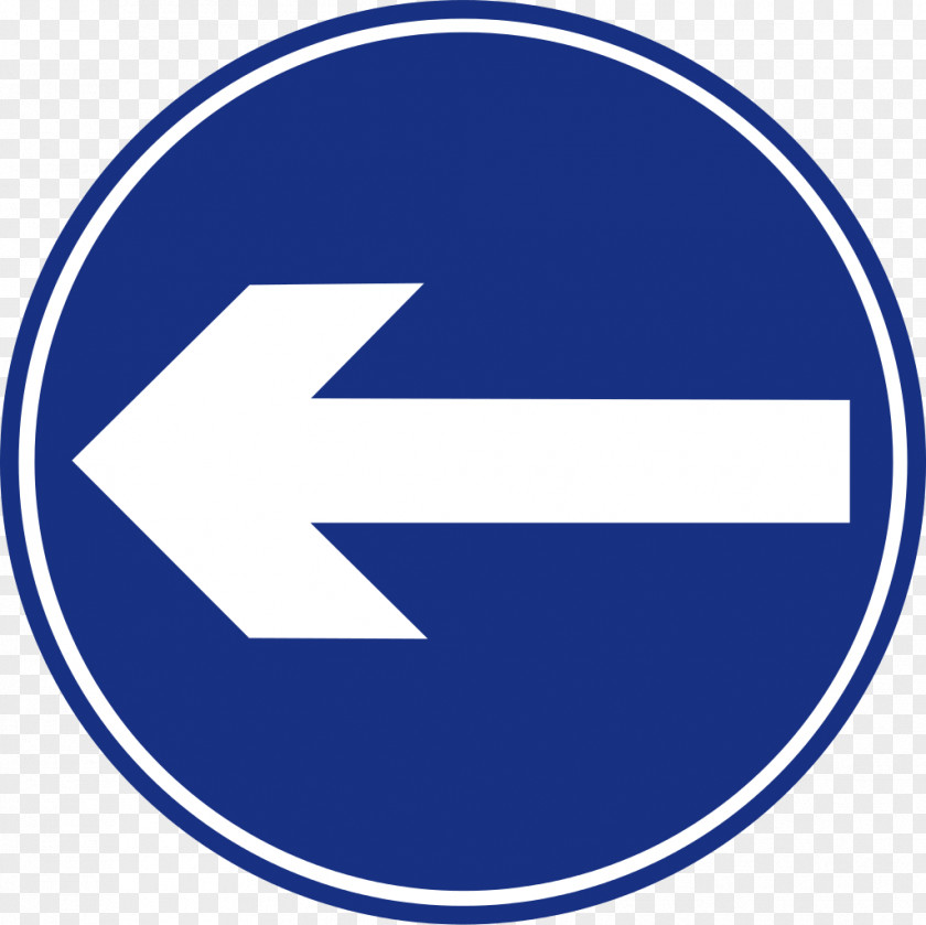 Left Arrow Traffic Sign Road Signs In Mauritius Mandatory PNG