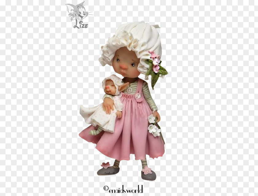 Fairy Garden Doll Cold Porcelain Polymer Clay PNG
