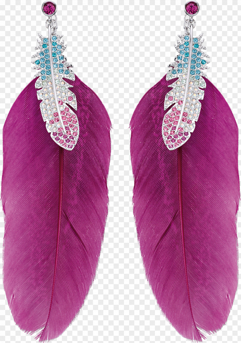 Feather Earrings Image Earring Swarovski AG Jewellery Pendant Necklace PNG