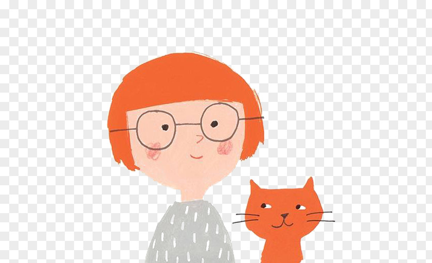 Orange Kitten Cat Drawing Book Illustration PNG