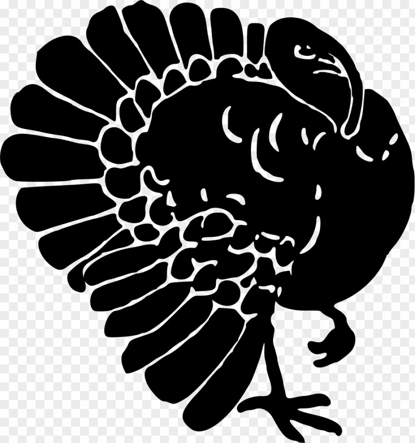 Silhouette Turkey Black And White Art Clip PNG