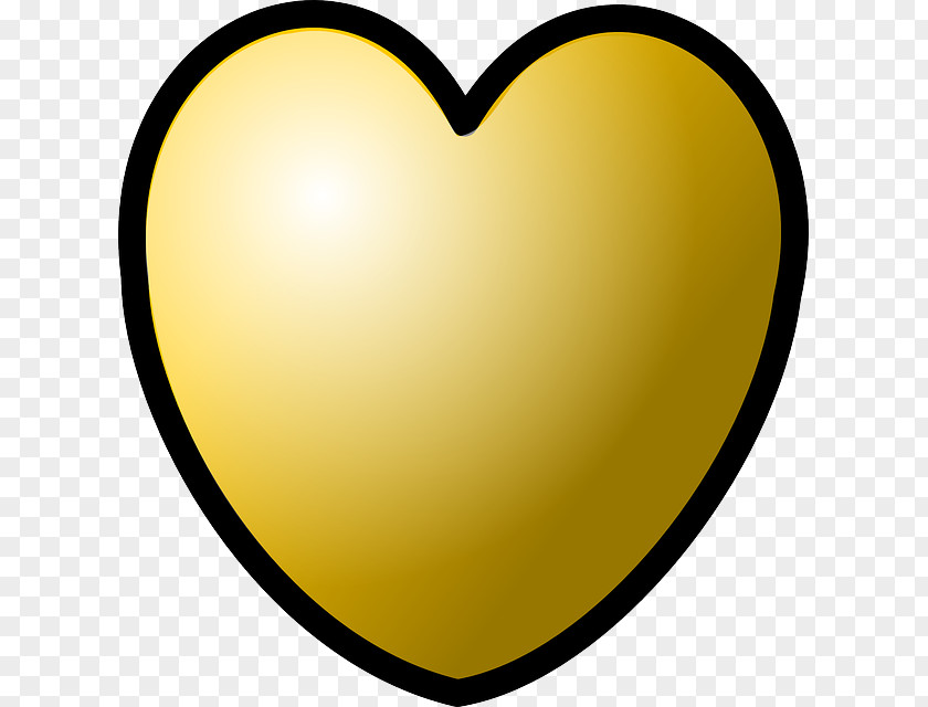 Circuit Board Heart Gold Clip Art PNG