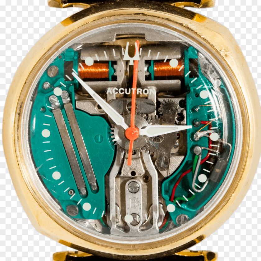 Early American Football Gear Tuning Fork Watches Movement Clock Bulova PNG