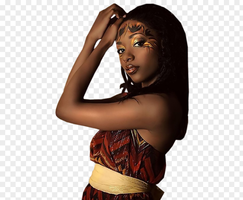 African Woman Blog Bust PNG
