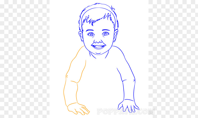 Baby Laughing Line Art Drawing Clip PNG