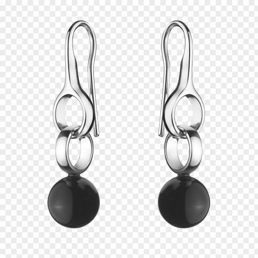 Black Onyx Earring Jewellery Agate Sterling Silver PNG