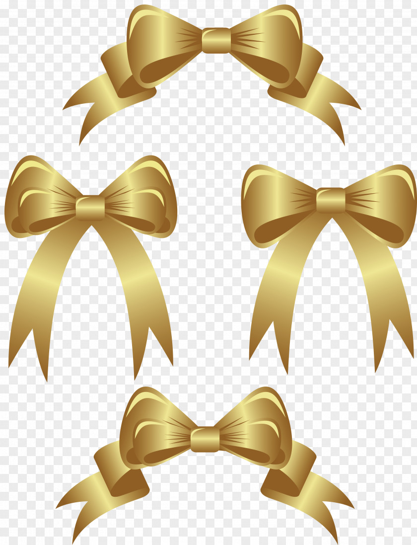 Bowknot Butterfly Gold Material Clip Art PNG