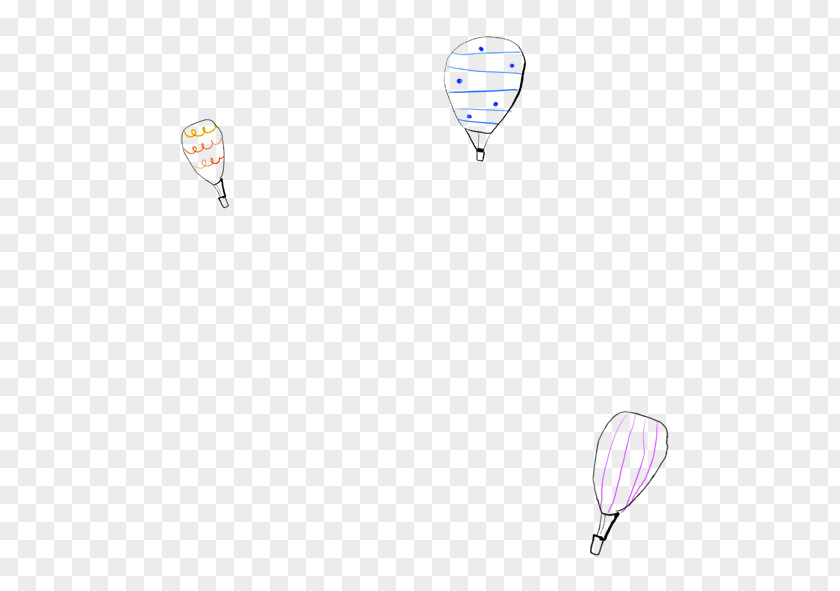 Floating Hot Air Balloon Pattern PNG