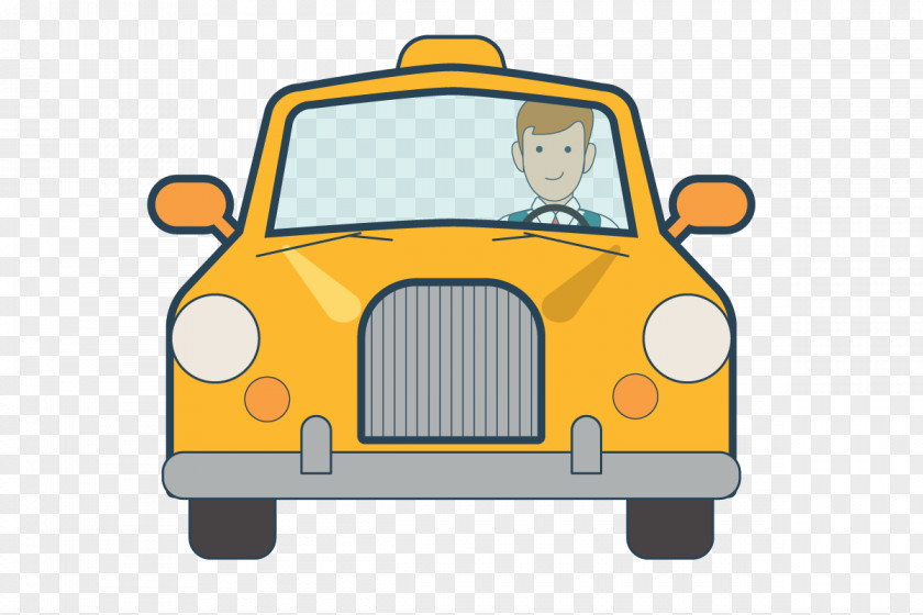 Motoring Taxi Vector Graphics Drawing Animation PNG