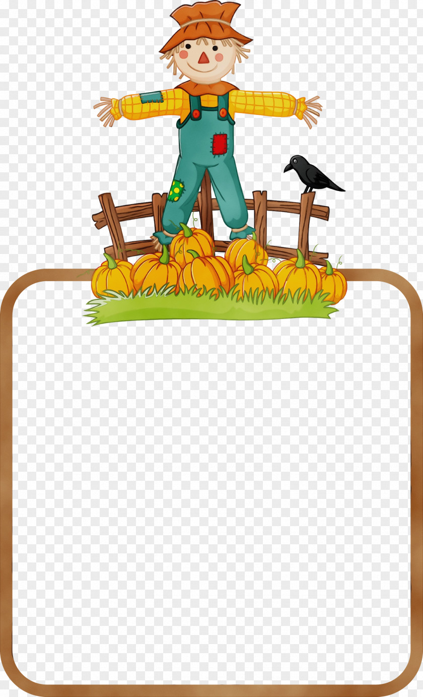 Cartoon Drawing Painting Scarecrow Poster PNG