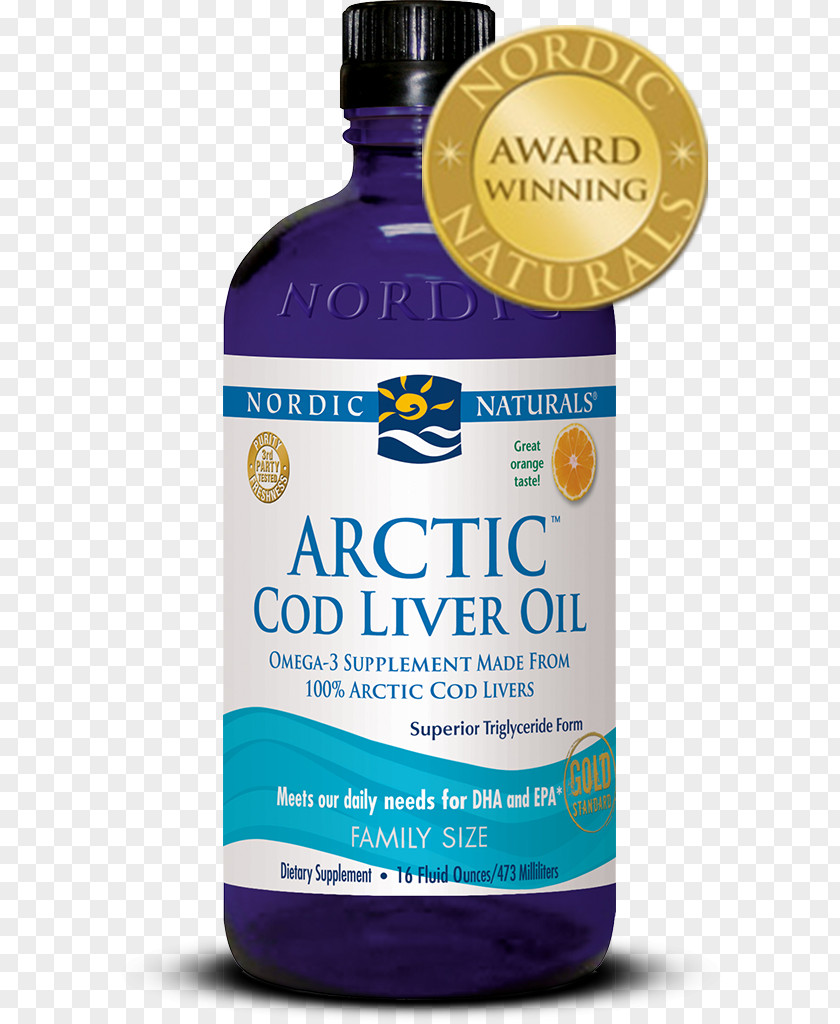 Cod Liver Oil Fish Arctic Nordic Naturals Acid Gras Omega-3 PNG