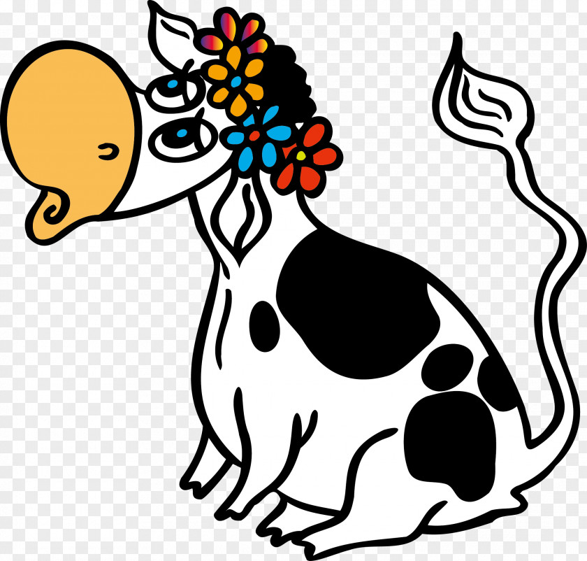 Cow Vector Cattle Cartoon Drawing Coloring Book Clip Art PNG
