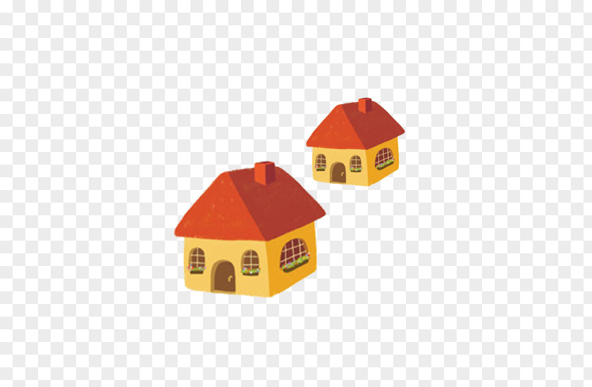 Cute Cartoon House Model Clip Art PNG