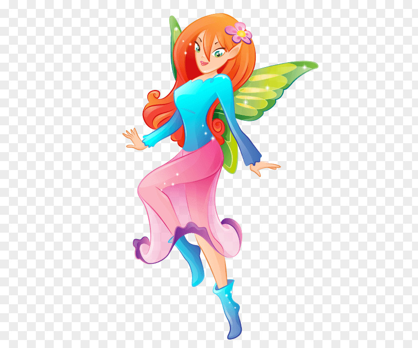 Fairy The With Turquoise Hair Elf Sticker Magic PNG