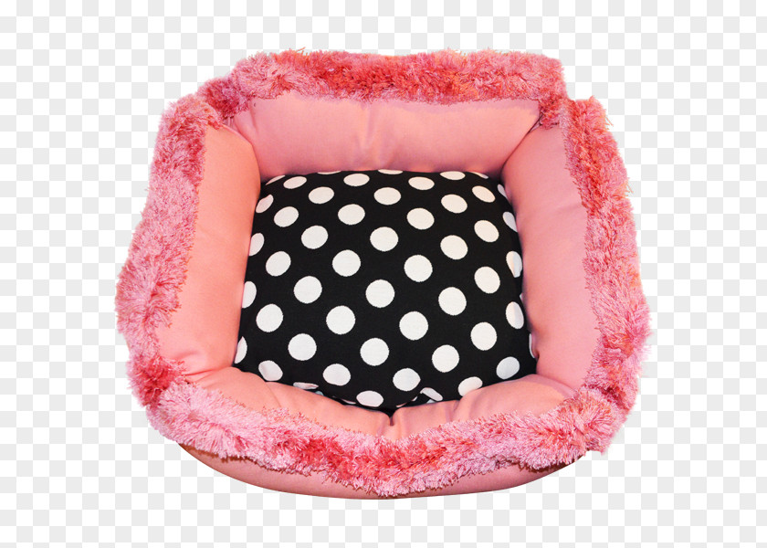 Bed Polka Dot Cushion Dog Textile PNG