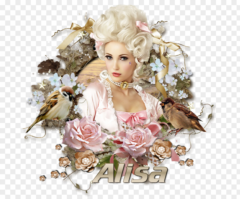 Jpeg Marie Antoinette Wig Floral Design Costume Blond PNG