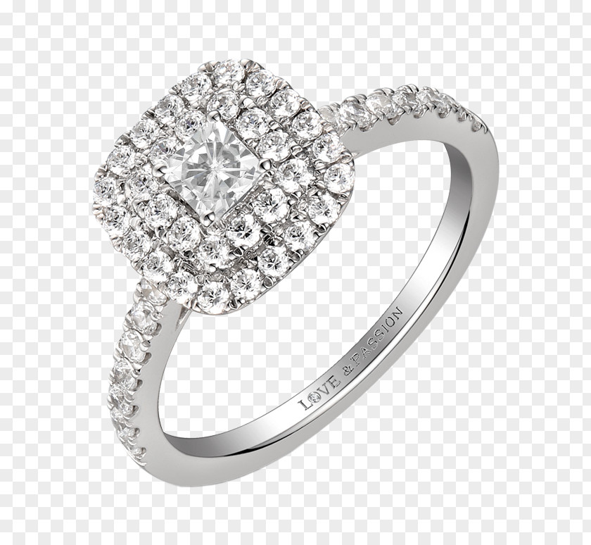 Multiple Diamond Ring Settings Jewellery Wedding Silver PNG