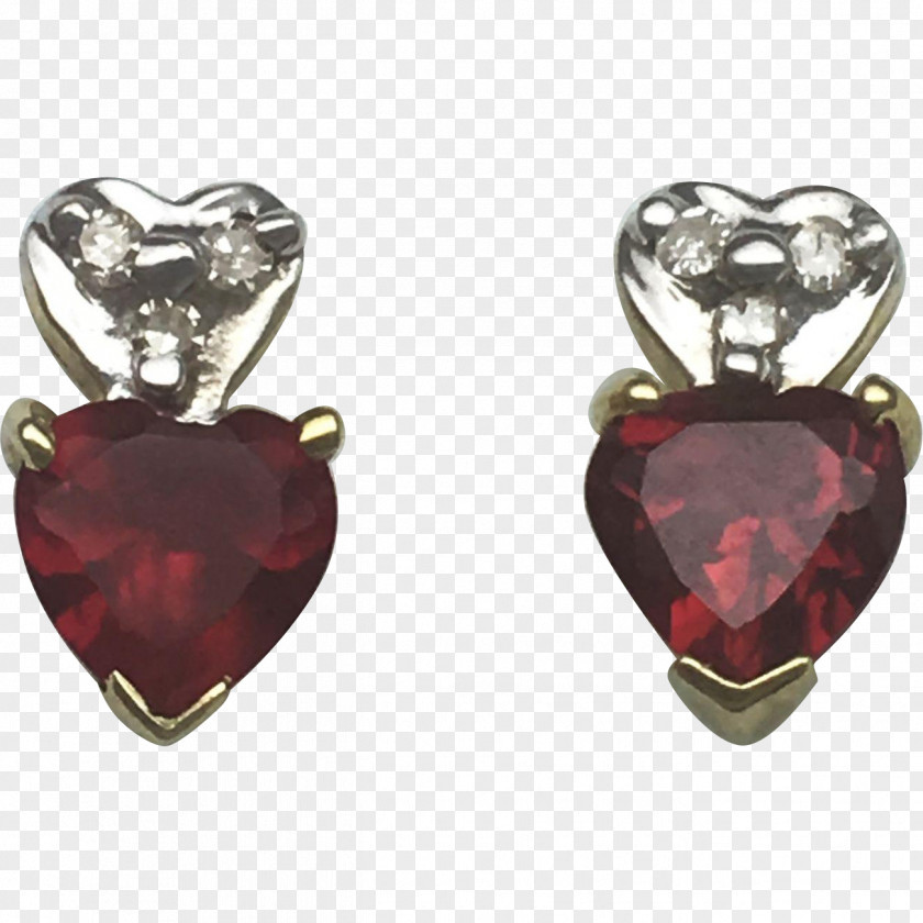 Ruby Earring Colored Gold Body Jewellery PNG