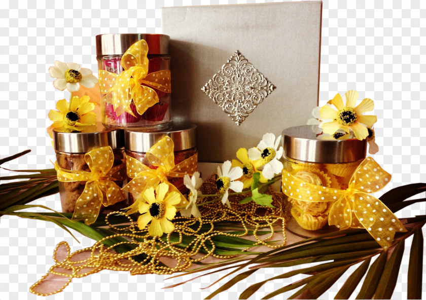 Aidil Fitri Floral Design Food Gift Baskets Hamper Cut Flowers PNG
