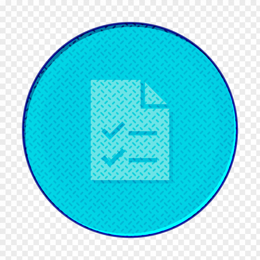 Electric Blue Azure Check Icon Checklist Documents PNG