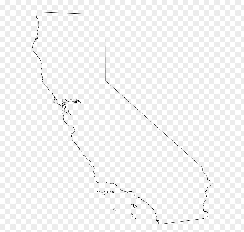 Map California Line Art Image Resolution Clip PNG
