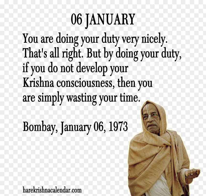 Quotation On Chanting Hare Krishna January Saying PNG