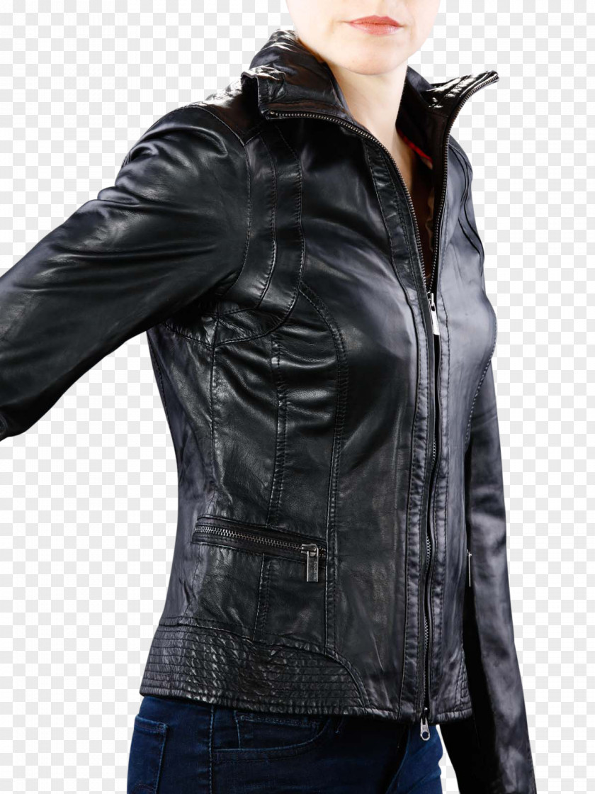 Black Denim Jacket Leather Coat Jeans PNG