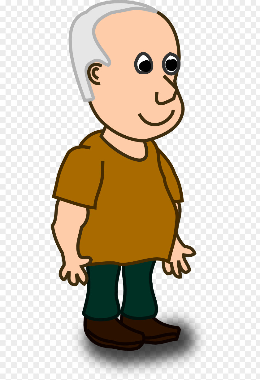 Cartoon Grandfather Man Clip Art PNG