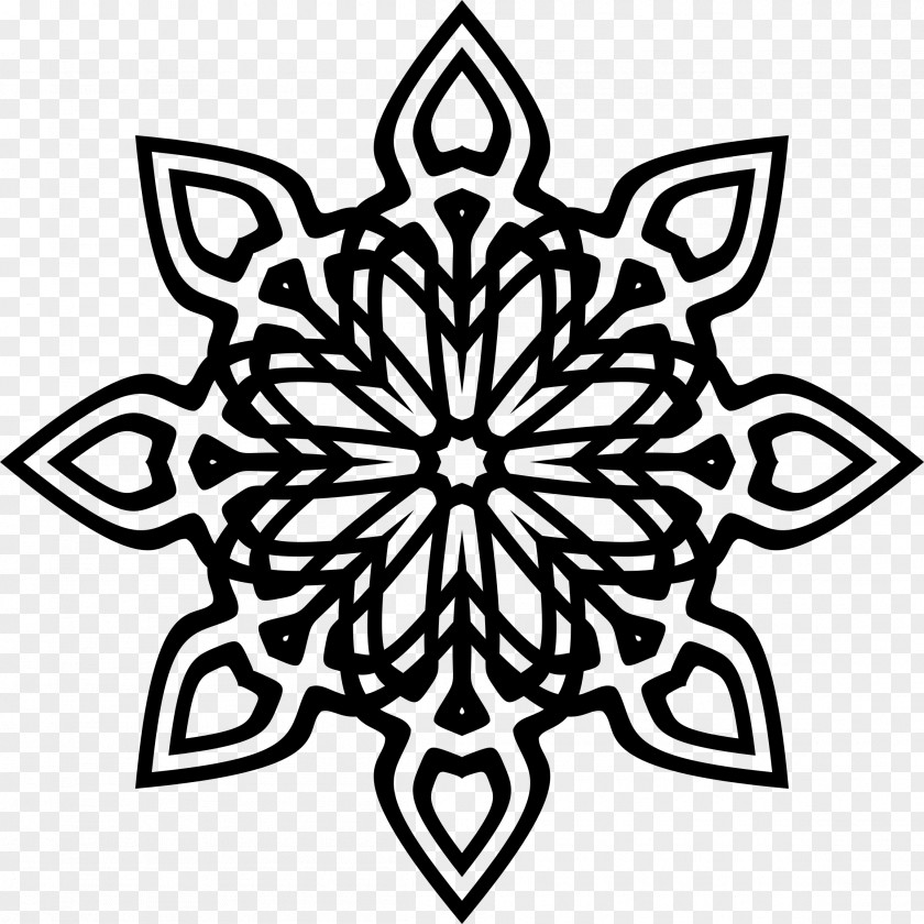 Hollow Mandala Flower Petal Clip Art PNG