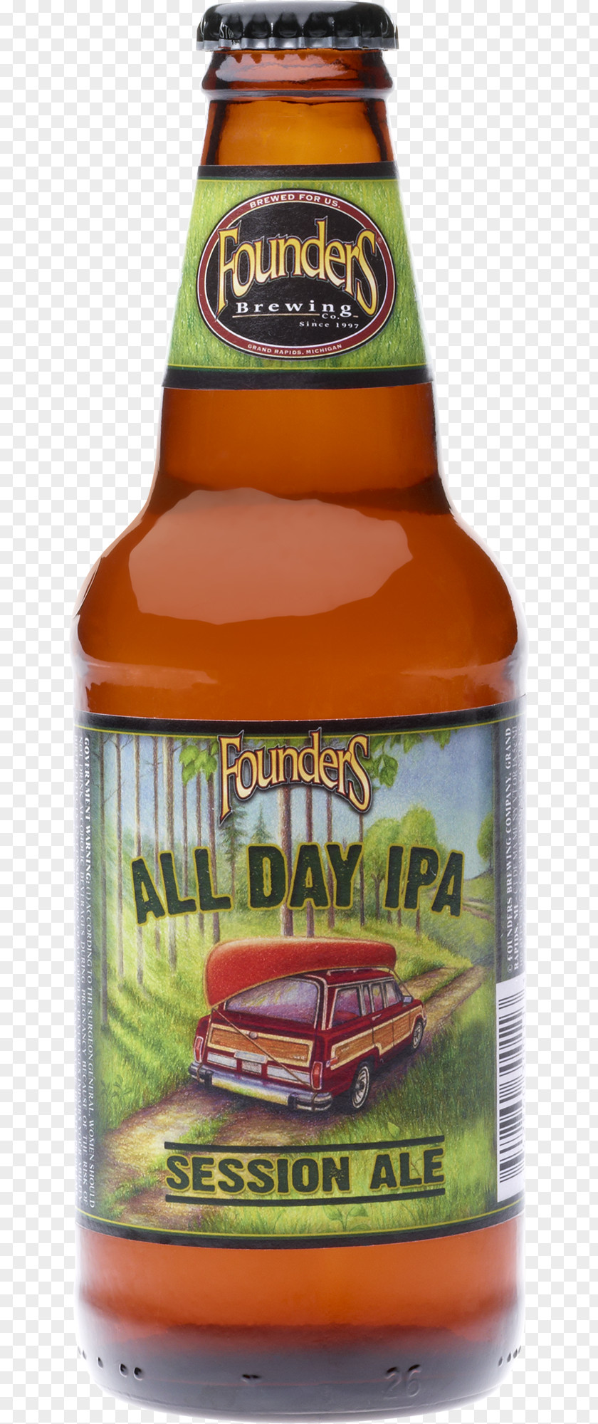 Beer Founders Brewing Company Founder's All Day IPA India Pale Ale Distilled Beverage PNG