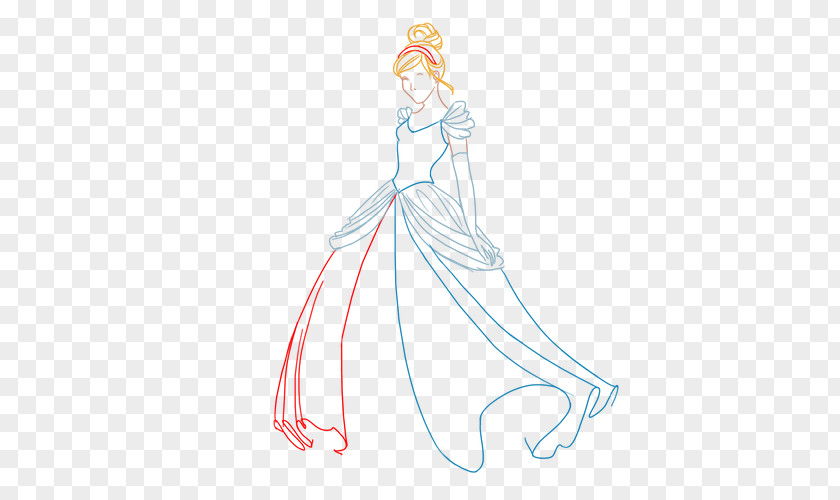 Cindrella Drawing Clothing Sketch PNG