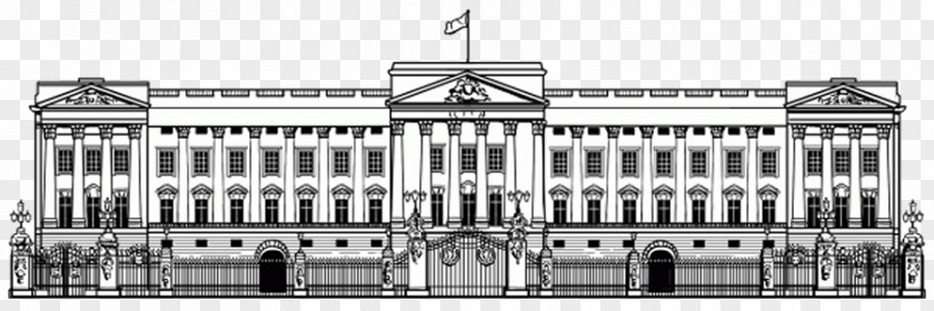 Buckingham Palace Drawing Building Architecture PNG