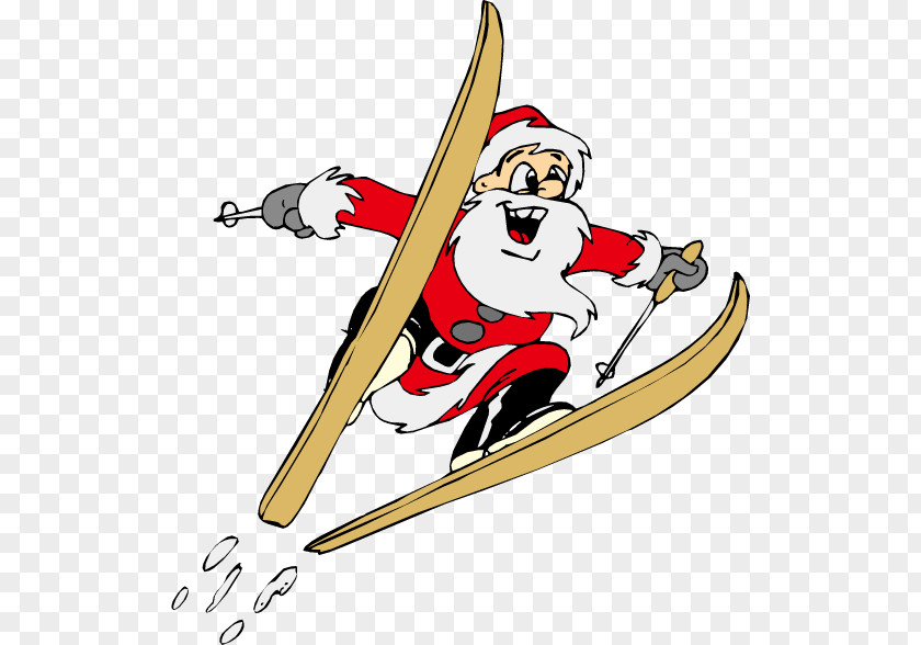 Foot Snowboarding Santa Claus Skiing Clip Art PNG