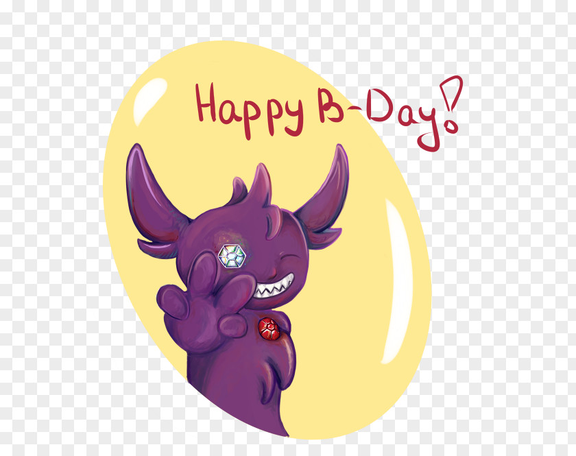 Happy B.day Cartoon Character Font PNG