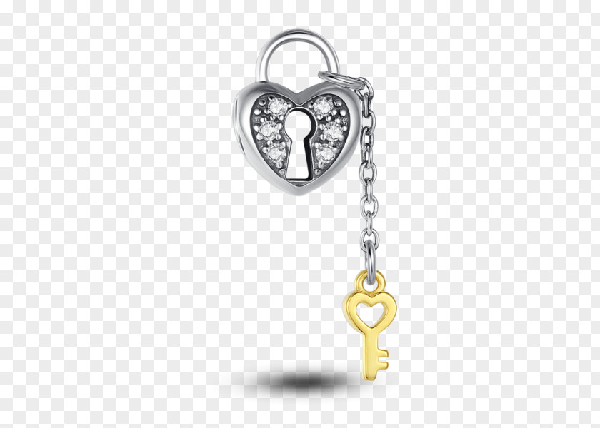 Heart Gold Lock Charms & Pendants Silver Key PNG
