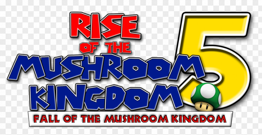 Mushroom Kingdom Logo Banner Brand Line PNG