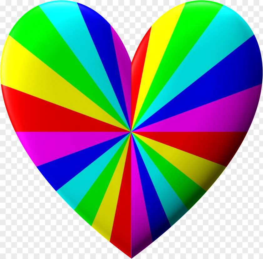 Rainbow Color Heart Valentine's Day Butterfly PNG